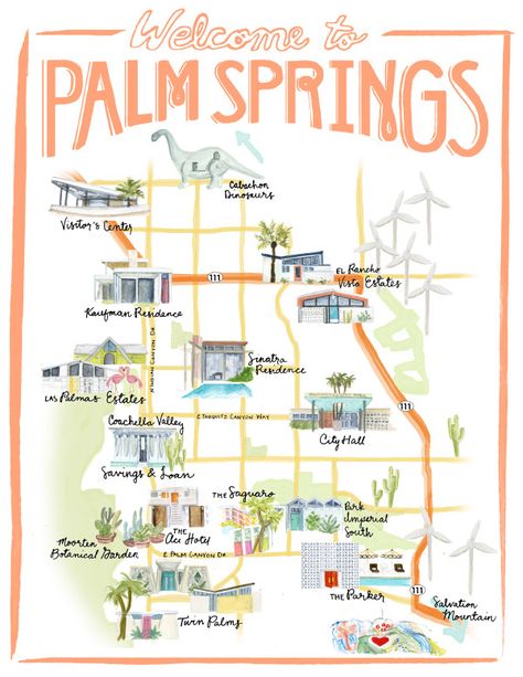 Palm Springs Map, John Lautner, Palm Springs Style, Palm Spring, Palm Springs California, California Travel Road Trips, Coachella Valley, Destin Florida, Palm Desert