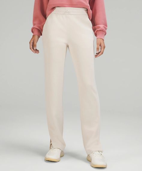 Discover great products at the best prices at Dealmoon. Brushed Softstreme Split-Hem High-Rise Pant | Women's Trousers | lululemon. Softstreme Pants, Lululemon Softstreme, Split Hem Pants, Hem Pants, Technical Clothing, Peach Fuzz, How To Hem Pants, Card Sleeve, Comfy Pants