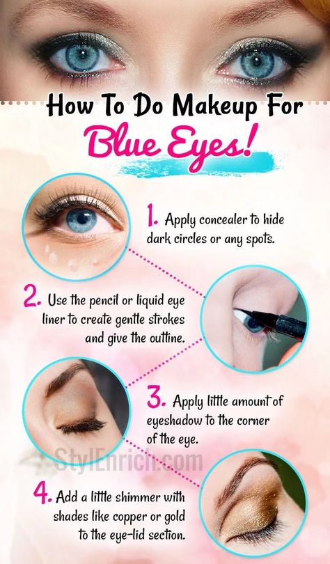 Hide Dark Circles, Eyeshadow For Blue Eyes, Makeup For Blue Eyes, Artist Makeup, How To Apply Concealer, How To Do Makeup, Eye Makeup Steps, How To Apply Eyeshadow, Eye Makeup Tips