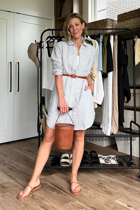 100% European Linen Shirt Dress curated on LTK Style Shirt Dress, Shirt Dress Outfit, Summer Capsule, Chic Shirts, Linen Shirt Dress, European Linens, Dress Outfit, Style Shirt, Linen Shirt