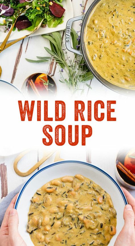 This wild rice soup recipe is impossibly creamy, packed with flavor and full of tender veggies and hearty rice. Everyone asks for the recipe—it's that good. #wildrice #soup #plantbased #vegan #glutenfree #healthy Daniel Fast Meals, Daniel Fast Meal Plan, Daniels Fast, Daniel Diet, Wild Rice Soup Recipes, Rice Soup Recipes, Daniel Fast Recipes, Wfpb Recipes, Vegetarian Cookbook