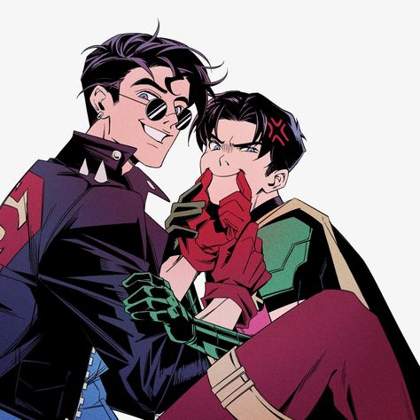 Tim Drake And Kon Kent, Timothy Drake X Conner Kent, Tim Drake Haircut, Superboy X Robin Tim Drake, Tim And Conner, Bart Allen X Tim Drake, Connor X Tim, Tim Drake X Kon El Fanart, Batkids Fanart