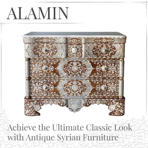 🏡✨ Elevate Your Space with Antique Syrian Furniture! 🪑🌟 👉 Interior designers understand the incredible power of style when it comes to influencing your mood. A simple change in a room's theme can transport you to another world and time.  🖤 At El Palacio Damasceno, we specialize in crafting traditional antique Syrian furniture, a beloved choice for interior designers seeking that classic look and feel. 🔑 📝 Read more: Syrian Furniture, Room Themes, Another World, Classic Looks, Interior Designers, Things To Come, The Incredibles, Furniture, Quick Saves