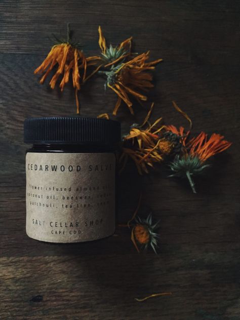 Cedar Salve: Gardenista Salve Packaging, Honey Stand, Bakery Photography, Packaging Cookies, Stock Photography Ideas, Tea Photography, Healing Salve, Herbal Salves, Natural Beauty Remedies