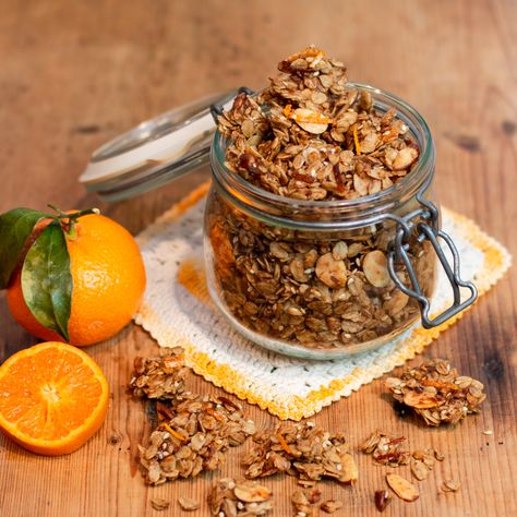 Granola With Dried Fruit, Granola With Orange Zest, Fruit And Nut Granola, Pumpkin Flax Granola, Pecan Granola, How To Make Granola, Small Batch Cookies, Granola Parfait, Terianncarty Granola