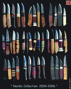 Nordic-collection of knives 2004-2006 Knife Shapes, Making Patterns, Diy Knife, Knife Patterns, Handcrafted Knife, Types Of Knives, Bushcraft Knives, Carving Knife, Knife Design