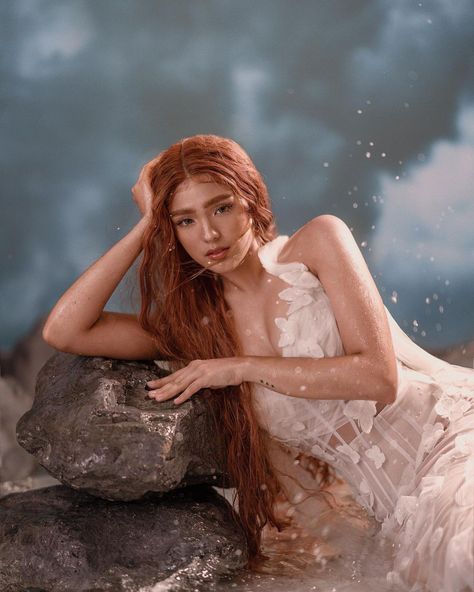 Andrea Brillantes Photoshoot, 18th Birthday Photoshoot, Pre Debut Photoshoot, Debut Photoshoot, Angel Theme, Mermaid Theme Birthday Party, Summer Picture Poses, Pose Fotografi, Mermaid Theme Birthday