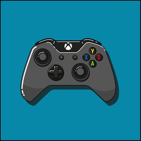 Xbox controller X Box Controller Drawing, Control Xbox Dibujo, Xbox Tattoo Ideas, Xbox Controller Drawing, Xbox Art, Xbox Wallpaper, Game Controller Art, Control Xbox, Cafe Design Inspiration