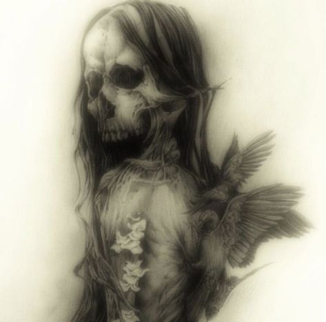 Skeleton, Long Hair, Black And White, Hair, White, Instagram, Black