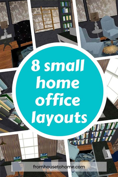 8 small home office layouts L Shape Desk Office Layout Small Spaces, Home Office Layout Ideas, Small Home Office Layout, L Shaped Desk Office, Office Layouts, Office Layout Ideas, Desk Arrangements, Office For Two, Home Office Layouts