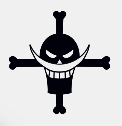 One Piece Black And White Icon, Ace Back Tattoo, Whitebeard Tattoo, Whitebeard Logo, Ace Tattoo One Piece, One Piece Whitebeard, Hahaha Joker, Easy Tattoos To Draw, Bleach Tattoo