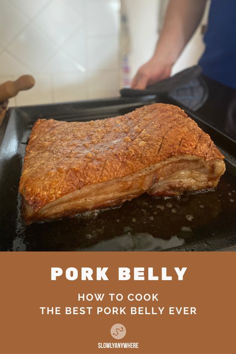 Pork Belly Recipe Oven, Pork Belly Oven, Easy Pork Belly, Best Pork Belly Recipe, Pork Belly Recipes Easy, Roasted Pork Belly Recipe, Pork Belly Roast, Pork Belly Recipes Crispy, Dishes Ideas