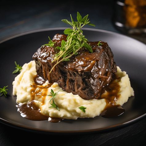 Napa Home Chef | Elevate your home chef skills with Braised Wagyu Beef & Horseradish Mashed Potatoes. An authentic Napa recipe for wine country enthusiasts. Savor Napa, Bite by Bite. Instant Pot Beef Short Ribs, Wagyu Recipes, Wagyu Beef Recipe, Beef Short Ribs Recipe, Cooking Short Ribs, Fennel Slaw, Beef Short Rib Recipes, Napa Home, Beef Gelatin