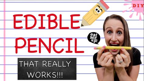 Nothing is more fun for back to school than edible school supplies! Learn how to make an edible pencil that really works! It really likes and is safe and delicious! This back to school treat is fun and easy to make for kids! Happy crafting! Diy Edible Gifts, Edible School Supplies, School Hacks Diy, Edible Slime, School Supplies Highschool, Diy Edible, Diy Pencil, Girl Crafts, School Treats