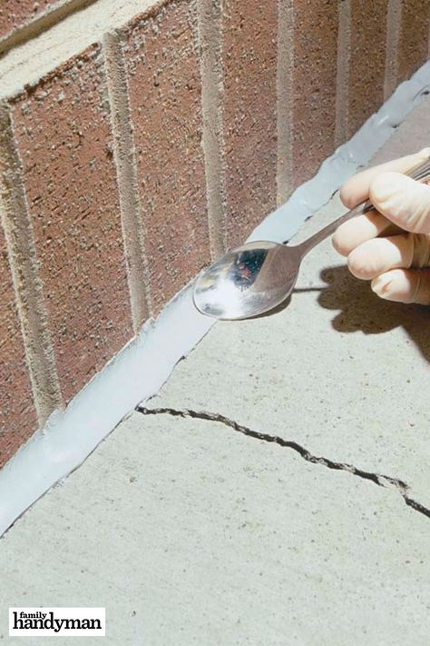 Tips for Caulking Concrete Cracks Garage Floor Resurfacing, Concrete Cracks, Concrete Repair Products, Concrete Garages, Brick Projects, Concrete Resurfacing, Home Improvement Loans, Family Handyman, Garage Floor