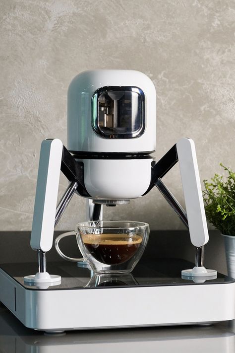 Designed After Apollo 11, LG Coffee Machine Extracts Two Coffee Capsules Simultaneously Coffee Machine Design, Simple Kitchen Remodel, Capsule Coffee Machine, Costa Coffee, Kitchen Machine, Coffee Shop Design, Apollo 11, Sink Design, Coffee Capsules