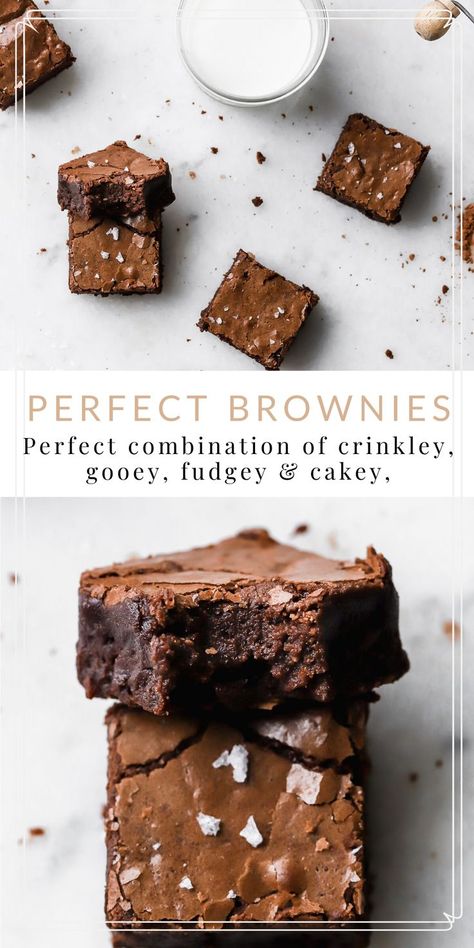 Brownies Decorados, Brownie Desserts Recipes, Perfect Brownies, Brownie Desserts, Chocolate Cookie Recipes, Fudge Brownies, Bakery Recipes, Baking Sweets, Chocolate Brownies