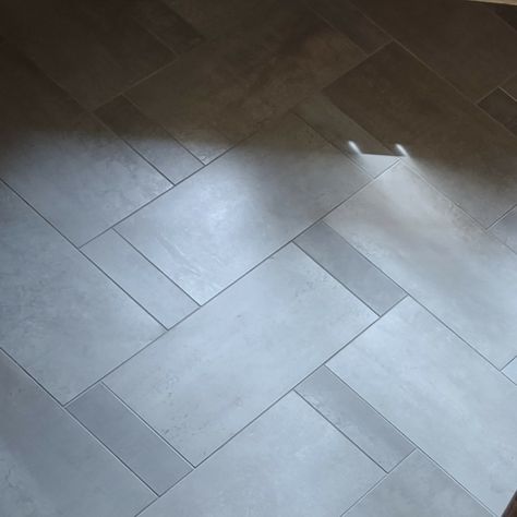 This foyer deserved an update, the floor especially ! Check out our design featuring a twist on the classic herringbone tile pattern! 🌟 We took a popular pattern made of large tiles (12 x 24) and added smaller tiles (4 x 12) to create a unique and elegant statement. Who knew a simple tweak could make such a difference? 🤩 With a little creativity and attention to detail, you can transform any floor in your home without breaking the bank. This design proves that sometimes it's the small change... Herringbone Tile Pattern, Large Tiles, Large Tile, Small Tiles, Herringbone Tile, Tile Pattern, Small Changes, Tile Patterns, The Bank