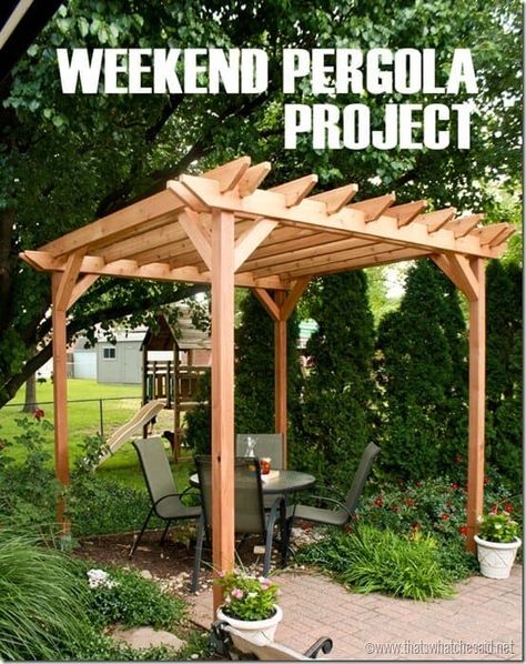 Small Pergola, Backyard Getaway, Building A Pergola, Pergola Design, Backyard Pergola, Diy Outdoor Decor, Dry Creek, Backyard Diy Projects, Have Inspiration