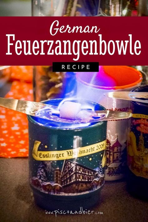 German Feuerzangenbowle recipe & where to buy a Feuerzangenbowle set (fire tong punch bowl set). Incl. Feuerzangenbowle rum & Feuerzangen sugar cones. German Mulled Wine Recipe, Mulled Wine Recipe, Mulling Spices, Sugar Cones, Burnt Sugar, German Christmas Markets, Punch Bowl Set, To Buy, Vacation Inspiration