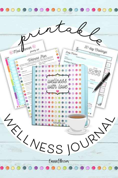 Free Printables Organization, Wellness Planner, Wellness Plan, Goals Template, Wellness Journal, Baking Soda Beauty Uses, Meal Planning Printable, Classic Happy Planner, Health Planner