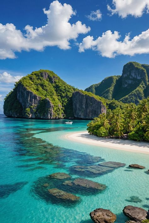 🏝️ Discover the Enchanting Islands of the Philippines: Tropical Paradises Await! 🌊 Water Nature Wallpaper, Philippines Scenery, Tropical Mountains, Clear Water Beach, Beaches Photography, Rich Summer, Philippines Island, Tropical Paradise Beach, Beautiful Beaches Paradise