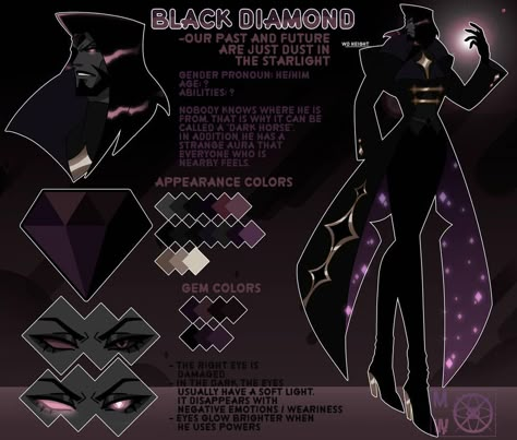 Black Diamond Steven Universe, Steven Universe Clothes, Steven Universe All Gems, Su Oc, Steven Universe Diamond, Steven Universe Oc, Steven Universe Anime, Steven Universe Drawing, Steven Universe Funny