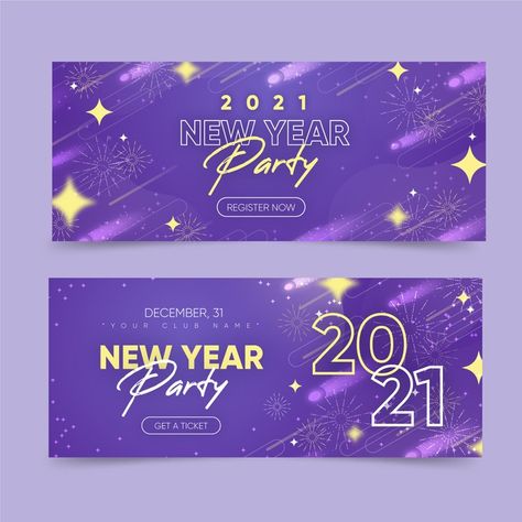 New Year Banner Design, Webinar Design, Party Banner Template, New Year Post, Banners Template, Happy New Year Banner, New Year Banner, Party Banners, New Years Party