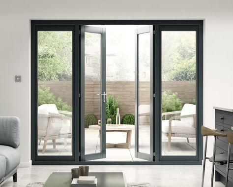 French Doors Patio Exterior, External Bifold Doors, Modern Patio Doors, External French Doors, French Doors Bedroom, Sliding Folding Doors, French Doors Exterior, French Doors Patio, Sliding Glass Doors