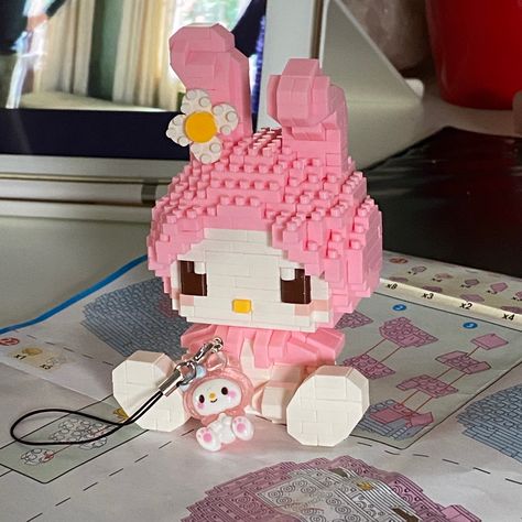 Sanrio Lego Build, Sanrio Lego Set, Hello Kitty Lego Sets, My Melody Bouquet, Lego Hello Kitty, My Melody Things, Cute Legos, Cute Lego Sets, Sanrio Lego