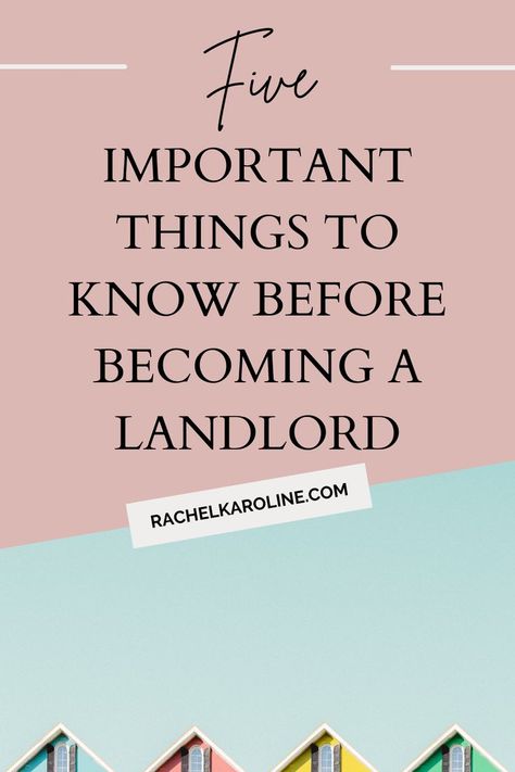 The five most important things to know before becoming a landlord. Being a landlord can be great - a little extra income and some peace of mind for a second property. Find out what you need to consider to make it the best experience possible. How To Be A Good Landlord, Landlord Aesthetic, Renting Out Your House, First Rental Property, Landlord Tips, Anti Inflamatory, Landlord Tenant, Real Estate Advertising, Rent Me