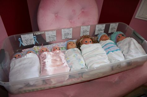 Cutest doll organization idea Babydoll Nursery Playroom, Baby Doll Nursery Playroom Ideas, Babydoll Storage, Baby Doll Storage Ideas Organizing, Baby Doll Nursery Playroom, Babydoll Storage Ideas, Baby Doll Organization, Doll Storage Ideas Organizing, Baby Doll Play Area