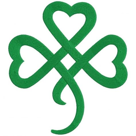 Embroidery Patterns Heart, Celtic Clover Tattoos, Clover Tattoo, Shamrock Tattoos, Best Embroidery Machine, Irish Tattoos, Clover Tattoos, Sew Patterns, Celtic Knot Designs