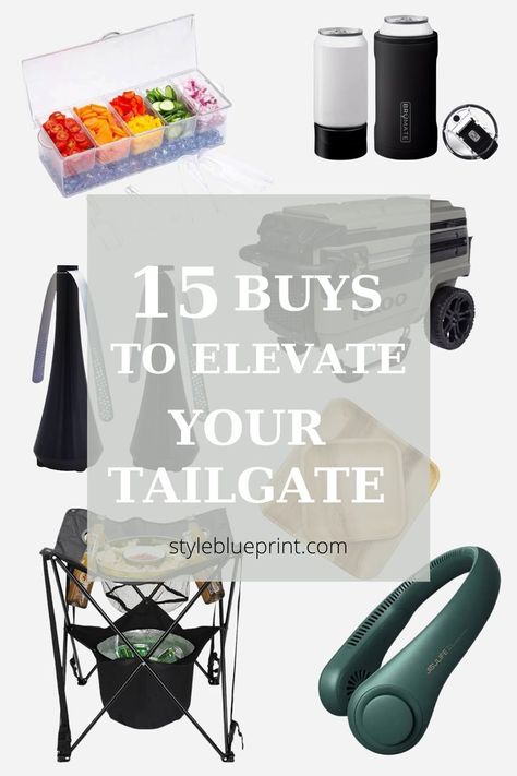 Football season is finally upon us! Check out these 15 smart buys that will streamline your tailgating experience, from setup to cleanup and everything in between. Football Tailgate Organization, Tailgating Tips And Tricks, Tailgate Supply List, Tailgating Must Haves, Tailgate Tv Setup, Tailgate Hacks Football Season, Tailgating Ideas Setup, Ultimate Tailgate Setup, Tailgate Essentials Football Season