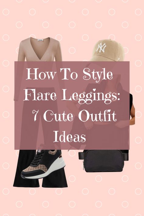 Flare leggings outfits ideas Womens Leisure Wear Outfit, Dressy Yoga Pant Outfits, Flared Leggings Outfit Summer Plus Size, Yoga Pant Outfits Casual Winter, How To Wear Flare Pants, Flare Leg Yoga Pants Outfit, How To Style Yoga Flare Pants, How To Style Black Yoga Leggings, How To Wear Yoga Pants Outfits Casual