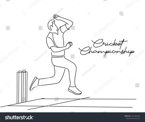 Bowler bowling in cricket championship sports. Line Art design - Vector Illustration. #Ad , #AFFILIATE, #championship#sports#cricket#Bowler Cricket Bowling Wallpaper, Bowling Wallpaper, Cricket Bowler, Cricket Bowling, Cricket Photos, Sports Cricket, Cute Funny Pics, Gallery Wallpaper, Line Art Design