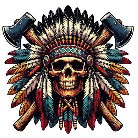 Indian Headdress Tattoo, Native Indian Tattoos, Indian Skull Tattoos, Indian Tattoo Design, Headdress Tattoo, Native American Drawing, Book Illustration Design, Pawprint Tattoo, Native Artwork