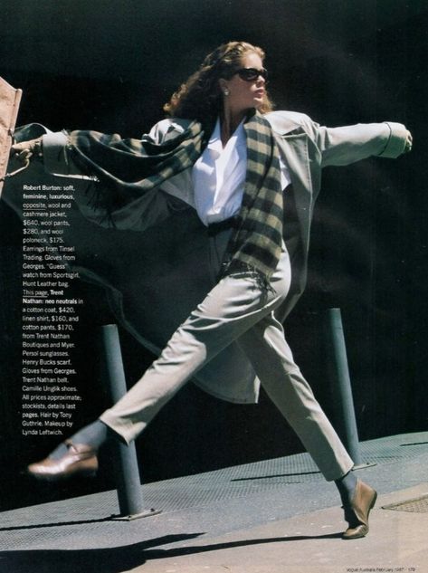 #80s #powersuit #powerdressing #yuppie Yuppie Fashion, 1987 Fashion, Rachel Hunter, Power Dressing, Sporty Casual, Power Suit, View Image, Simple Image, Style Board