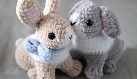 Sweet Softies: Honey Bunny the Realistic Rabbit · Amigurumi Crochet Pattern Crochet Bunny Realistic, Crochet Holland Lop Bunny Pattern, Free Realistic Animal Crochet Patterns, Free Crochet Pattern Plush, Free Crochet Bunny Pattern, Crochet Bunny Patterns, Crochet Rabbit Free Pattern, Bunny Free Crochet Pattern, Crochet Bunnies