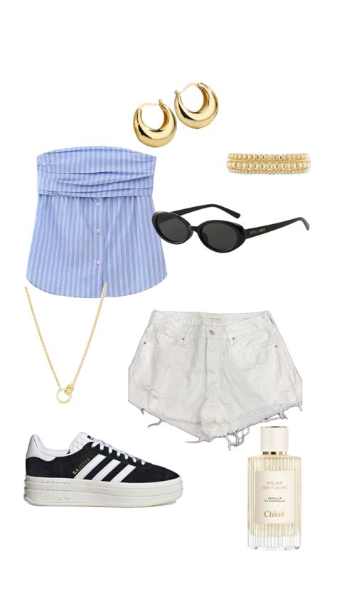 Created by jbsb0425 on Shuffles 
#cleangirl #oldmoney #newengland #summer #clean #inspo #fit #fitcheck #outfit #aestetic #itgirl #beach #dinner #lunch #breakfast #brunch #jewlery #shoes #shorts #top Summer Lunch Outfit, Lunch Outfits, Breakfast Outfit, Lunch Outfit, Europe Travel Outfits, Beach Dinner, Summer Lunch, Trip Outfits, Fit Inspo