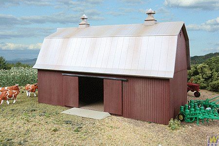 Walthers Cornerstone  Rural USA - Meadowhead Barn Plastic Kit * This is an Amazon Affiliate link. For more information, visit image link. 4 H Projects, Play Farm, Ho Scale Buildings, Farm Village, Barn Kits, Toy Barn, Cool World, Door Molding, Farm Toys