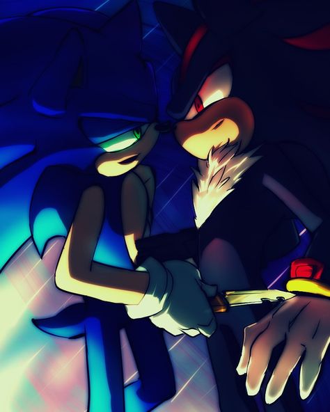 angst by Lenmeu on DeviantArt Sonic X Shadow Fanart, Shadow Sonic, Shadow And Amy, Sonic And Amy, Sonic Funny, Sonic Fan Characters, Sonic Franchise, Blue Hedgehog, Sonic 3