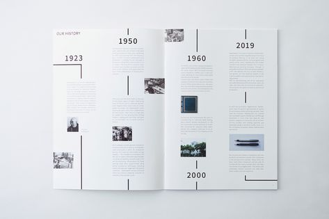 Timeline Layout Design, Chronology Design, Timeline Design Layout, Booklet Layout, Brochure Graphic, Template Brochure, Buch Design, Yearbook Design, Pamphlet Design