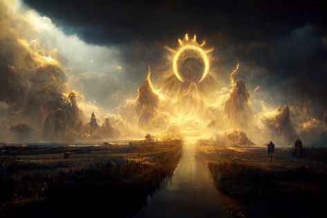 ArtStation - Sun domain, Jonny God Of The Sun Aesthetic, Sun Castle Fantasy Art, Sun Power Aesthetic, Sun Prince Aesthetic, Sun Kingdom Aesthetic, Sun Elf Aesthetic, Sun Magic Aesthetic, Sun God Character Design, Dark Sun Aesthetic