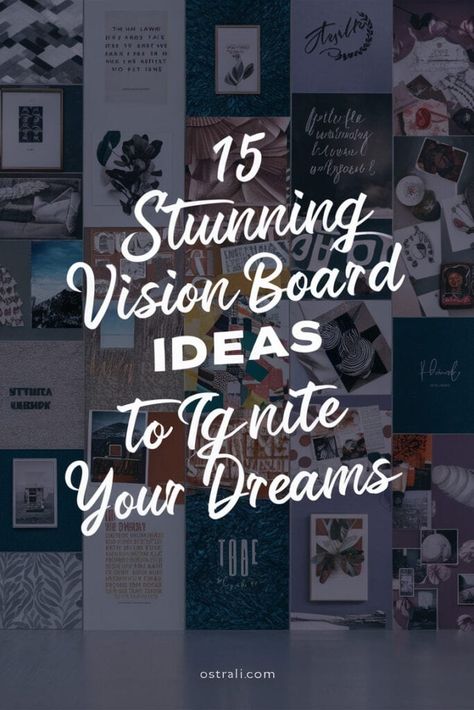 15 Stunning Vision Board Ideas to Ignite Your Dreams Vision Board Ideas For Office, Sample Vision Board Ideas, Cork Vision Board Ideas, Business Goals Vision Board, Visionary Board Ideas, Vision Boards For Manifestation Examples, Dream Boards Ideas Layout, Online Vision Board Ideas, Vision Board Themes Color Schemes