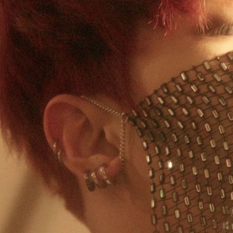 Ateez Earrings, Ateez Icons, Never Enough, Teenage Dream, Behind Ear Tattoo, Tattoos And Piercings, Ear Piercings, Just In Case, Ear Cuff