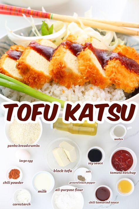 Crispy Tofu Katsu, What Is Tofu Made Of, Tofu Katsu Recipe, Katsu Tofu, Japanese Tofu Recipes, Tofu Cutlets, Savory Lunch, Tofu Katsu, What Is Tofu