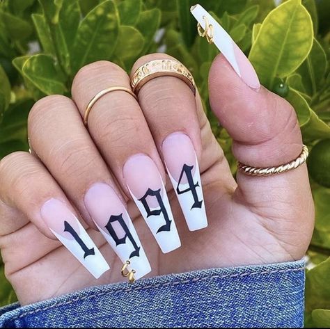 #nailinspo #acrylicnails #baddie #nails #nailideas #prettynails #nailart #naildesign #explorepage Nail Piercing, Drip Nails, Baddie Nails, White Acrylic Nails, Glow Nails, Long Acrylic Nails Coffin, Pearl Nails, Piercing Ideas, Nail Swag