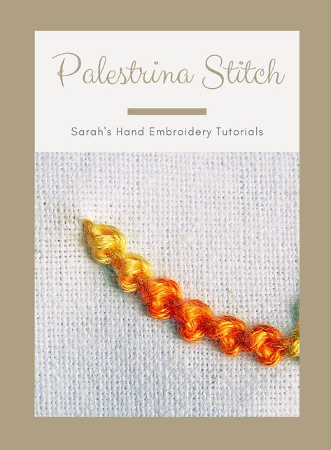 Palestrina Stitch, Coral Stitch, Knot Stitch, Brazilian Embroidery Stitches, Stem Stitch, Embroidery Stitches Beginner, Basic Hand Embroidery Stitches, Embroidery Sampler, Hand Embroidery Patterns Flowers