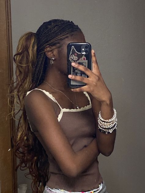 Pick And Drop Braids Hairstyles, Brown And Blonde Box Braids, Brown And Blonde Braids, Black And Blonde Box Braids, Blond Box Braids, Braid Reference, Boho Goddess Box Braids, Cute Braids Hairstyles, Drop Braids